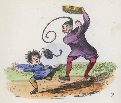 Boy frightened by a Chinaman playing a tambourine (coloured engraving) 作者 查尔斯·亨利（后）贝内特