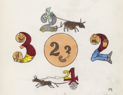 疯狂的数字（彩色雕刻） 作者 查尔斯·亨利（后）贝内特