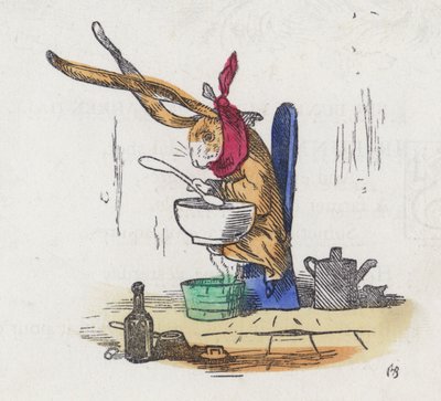 Rabbit suffering from a cold (coloured engraving) 作者 查尔斯·亨利（后）贝内特