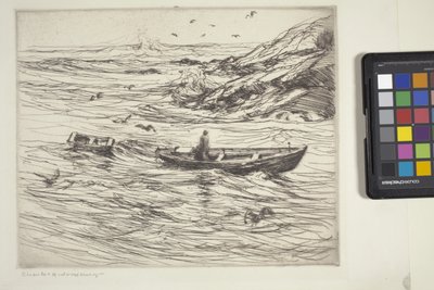 跑进去（蚀刻版画和干点版画） 作者 查尔斯·赫伯特·伍德伯里