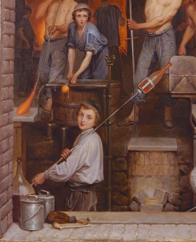内部的熔炉，1865年油画布细节191514 作者 查尔斯·豪斯（Charles Housez）