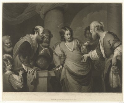 基督与法利赛人辩论 作者 贝尔纳多·斯特罗兹（Bernardo Strozzi）