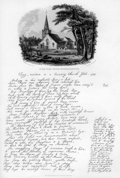 Stoke Poges教堂，白金汉郡，c1750，1840年 作者 查尔斯·史密斯