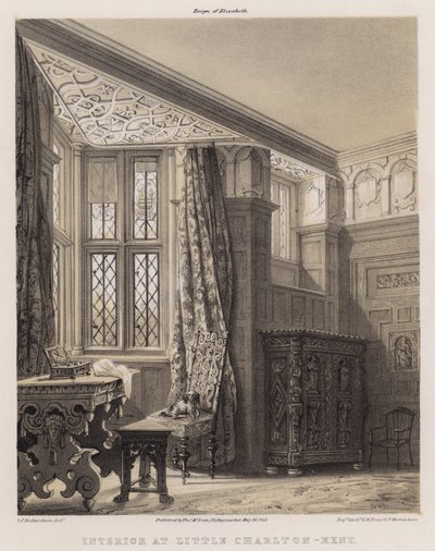 Interior at Little Charlton, Kent (colour litho) 作者 查尔斯·詹姆斯·理查森