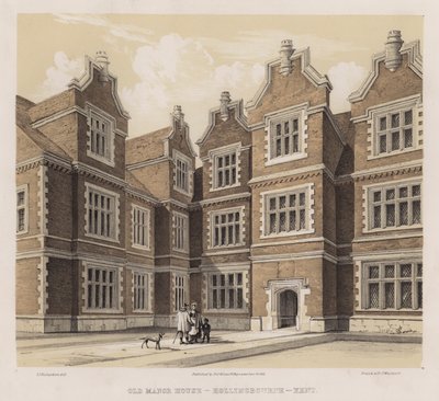 Old manor house, Hollingbourne, Kent (colour litho) 作者 查尔斯·詹姆斯·理查森