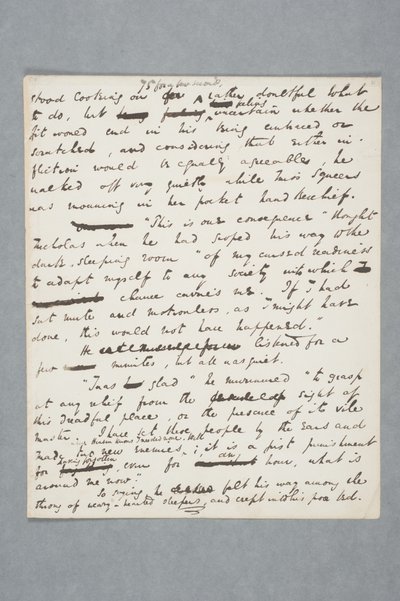 1838年Nicholas Nickleby一章的原稿（纸上墨水） 作者 查尔斯·约翰·霍芬·狄更斯