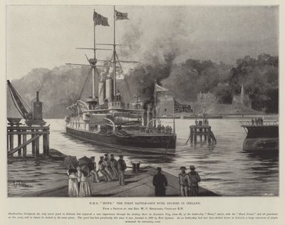 HMS Howe，第一艘战舰停靠在爱尔兰 作者 查尔斯·约翰·德·莱西