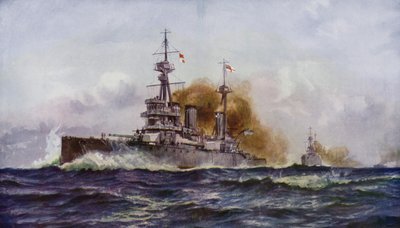 着名的战斗巡洋舰 -  HMS无敌 作者 莱西之后的查尔斯·约翰·德