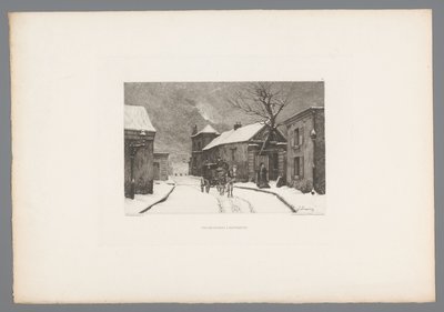 蒙马特玫瑰街 (Rue des Rosiers) 的位置 蒙马特的玫瑰街（Rue des Rosiers）（物体上的标题） Franse etsen uit 1875（系列标题） 1875 年蚀刻版画（系列标题） 作者 阿尔弗雷德·卡达特