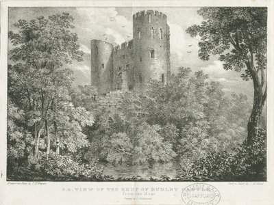 达德利城堡 - The Keep：雕刻，nd [c 1825]（印刷品） 作者 查尔斯·约瑟夫·赫尔曼德尔