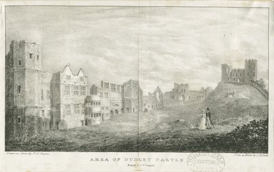 达德利城堡（Dudley Castle）-守望台：石版画，[[c 1825] 作者 查尔斯·约瑟夫·赫尔曼德尔
