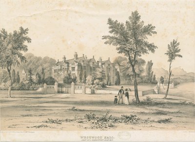 Westwood Hall：有色石版画，编号[1832-1841] 作者 查尔斯·约瑟夫·赫尔曼德尔