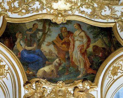 查尔斯·约瑟夫·纳托瓦 (Charles-Joseph Natoire) 画作《牧羊人天花板上的心灵》(Psyche in the Shepherd Ceiling) 作者 查尔斯·约瑟夫·纳托尔