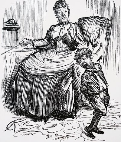 A mother punishing her naughty boy 作者 查尔斯·基恩