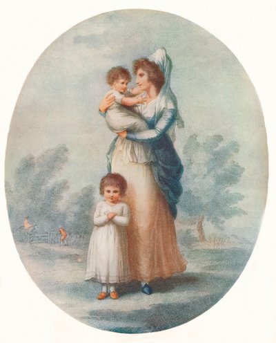 拉什奥特女士和孩子们》，约1795年 作者 Charles Knight