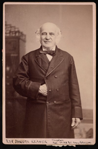塞缪尔-克雷默牧师1808-1891年的画像，1891年之前。 作者 查尔斯·L·肯普夫