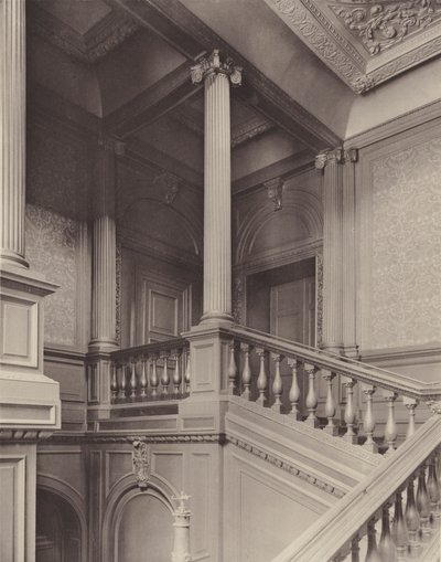 Ashburnham House，威斯敏斯特，楼梯 作者 查尔斯·拉瑟姆（Charles Latham）
