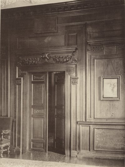 索普大厅，格兰瑟姆，门和餐厅的镶板 作者 查尔斯·拉瑟姆（Charles Latham）