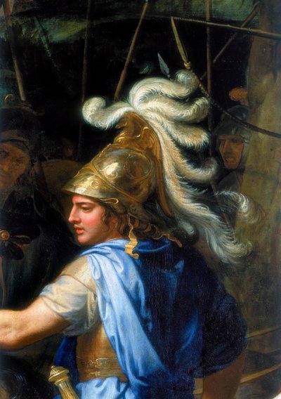 亚历山大大帝亚历山大和波鲁斯，局部，1673年 作者 Charles Le Brun