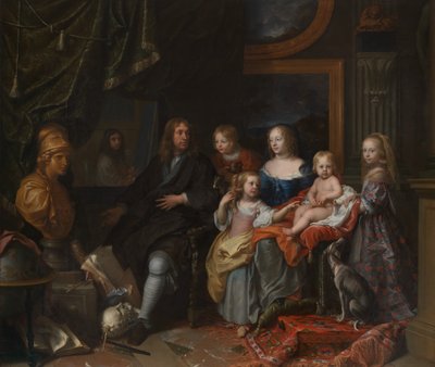Everhard Jabach 1618-1695年及其家人，约1660。 作者 查尔斯·勒布朗