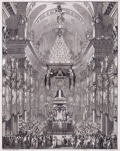 罗纳河谷歌剧院陵墓，Saint-Honore街，以纪念法国政治家Pierre Seguier，1672年5月，约1770-1780年（780刻） 作者 查尔斯·勒布朗
