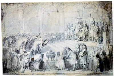 国王面前的暹罗大使，1686年 作者 查尔斯·勒布朗