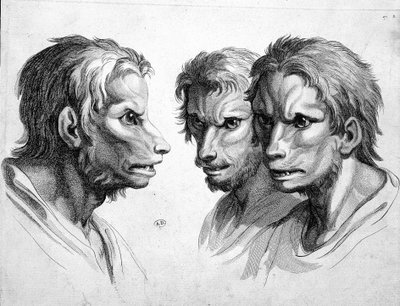 Three faces of werewolf (werewolf) - by Le brun 作者 查尔斯·勒布朗