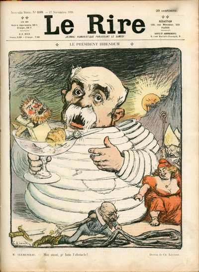 《笑声》封面，编号 198，Satirique en Couleurs 作者 Charles Leandre
