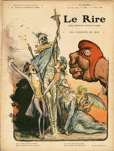 《笑声》的封面，第 321 号，Satirical en Couleurs 作者 查尔斯·莱安德烈