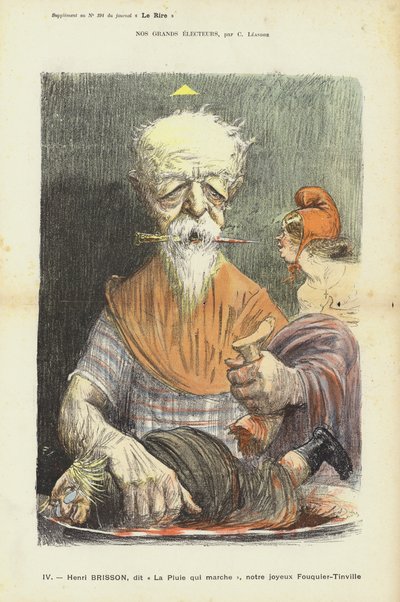 Henri Brisson，法国政客，Le Rire的插图 作者 Charles Leandre