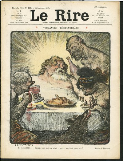 Charles Leandre (1862-1934) 为 Le Rire 的封面插图 作者 查尔斯·莱安德烈