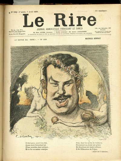 Charles Leandre (1862-1934) 为 Le Rire 的封面插图 作者 查尔斯·莱安德烈