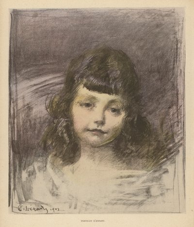 Portrait of a Child (colour litho) 作者 查尔斯·莱安德烈