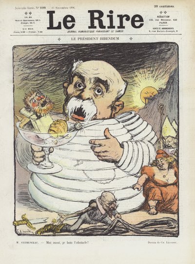 喝总裁。插图乐rire 作者 Charles Leandre