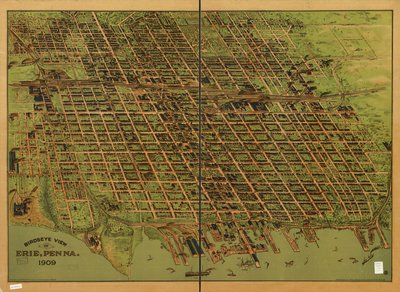 宾夕法尼亚州伊利鸟瞰图，1909 年 作者 查尔斯;莱德尔莱德尔莱