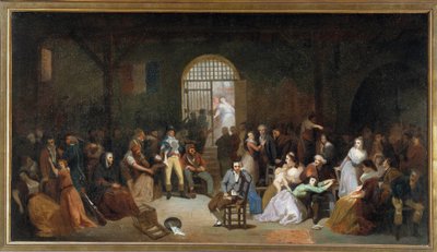 1795 年 7 月圣拉撒路监狱最后的恐怖受害者的呼吁 查尔斯·路易斯·穆勒 (Charles Louis Muller) (1815-1892) 1795 年太阳作画。 5,05 x 8,90 米 作者 查尔斯·路易斯·卢西安·穆勒