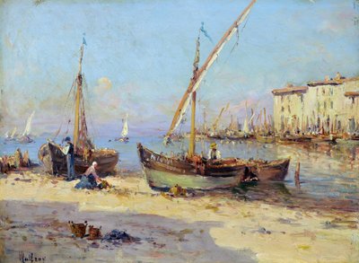 马提圭风景。查尔斯-马尔弗罗伊（1862-1918 年）的画作。木板油画。尺寸：29.5x40 厘米。必须注明：普罗旺斯问候基金会收藏，马赛 作者 查尔斯·马尔弗罗伊