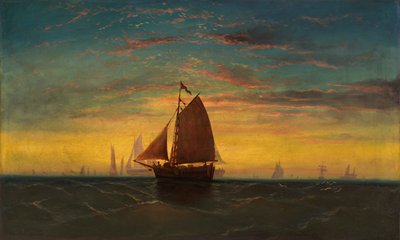 波士顿港，约1860-1869年。 作者 查尔斯·马格