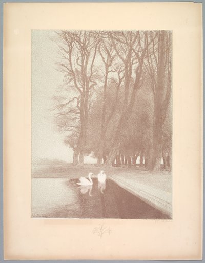 景观套件：《景观》，第6页，注意，百合，1892-1893年。 作者 查尔斯·玛丽·杜拉克