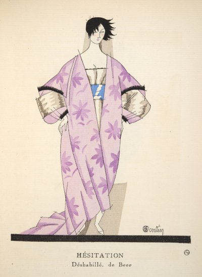 来自Bon Ton Gazette，酒吧的犹豫。 1920年（模版印刷） 作者 查尔斯·马丁