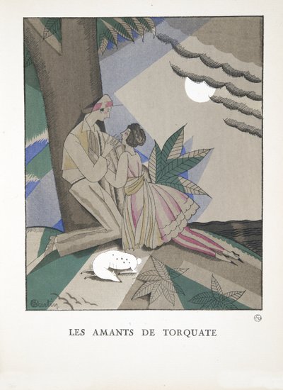 1921年时装板系列中的Torquate之恋（模版印刷） 作者 查尔斯·马丁