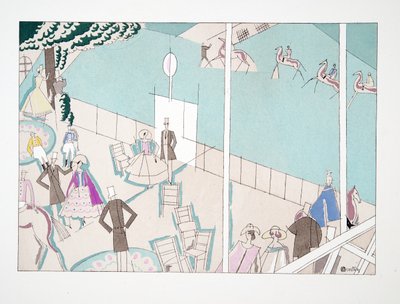 来自体育和娱乐，酒吧的比赛。 1914年（模版印刷） 作者 查尔斯·马丁
