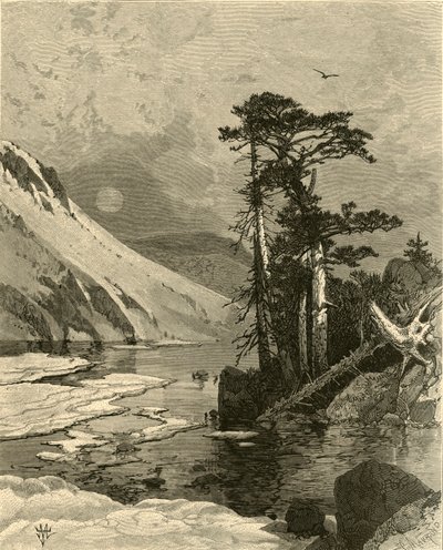 冻湖，詹姆斯峰脚下》，1874年。   作者 查尔斯·莫兰德