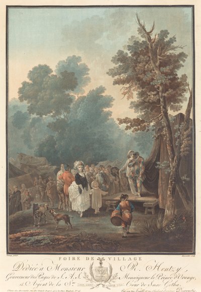 乡村博览会，1788年。 作者 查尔斯·梅尔基奥·Descourtis