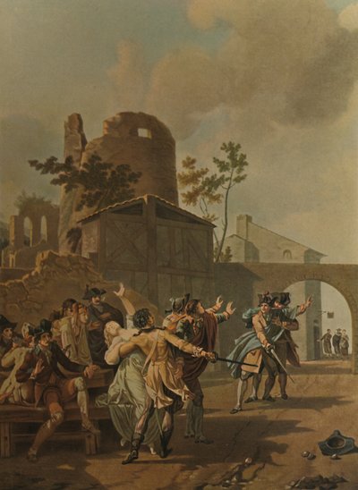 La Rixe，The Brawl，c1780，1913年 作者 查尔斯·梅尔基奥·Descourtis