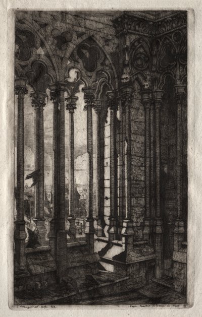 巴黎的蚀刻版画  巴黎圣母院画廊 作者 查尔斯·梅里昂