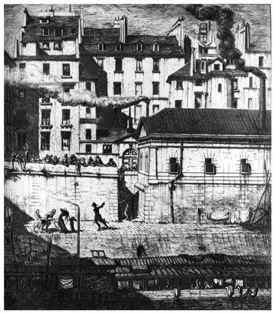 拉莫格（La Morgue），c1841-1868 1924年 作者 查尔斯·梅里昂