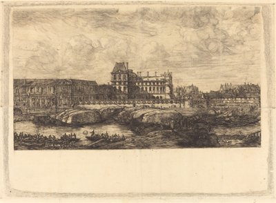 老卢浮宫，取材于齐曼的一幅画，1651年 作者 查尔斯·梅里昂