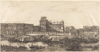 老卢浮宫，取自齐曼的一幅画，1651年 作者 查尔斯·梅里昂