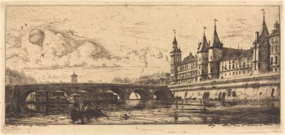Le Pont-au-Change, 巴黎 作者 查尔斯·梅里昂